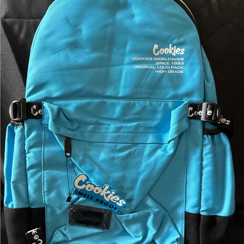 New Cookies Smell Proof Blue and Black Backpack
